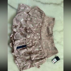 Lucky Brand Women's Floral-Print Tiered Mini Skirts (L, Pink Multi)